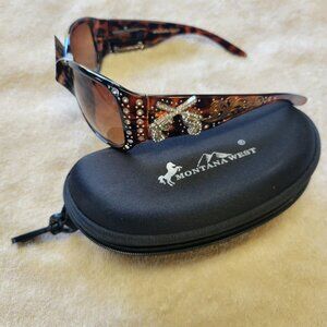 Montana West Brown Pistols Sun Glasses
